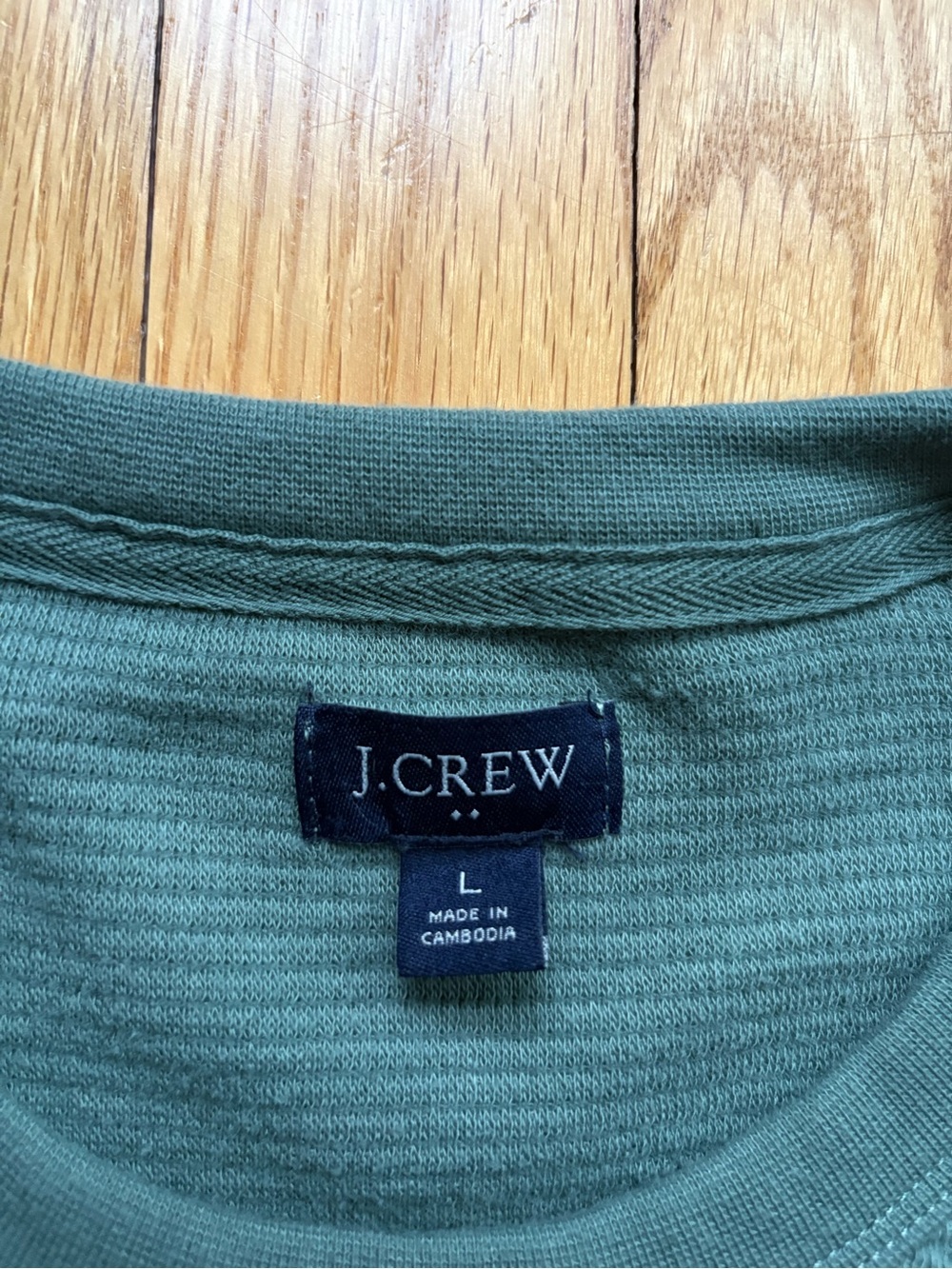 Lot 2 J.Crew Men’s Crewneck Sweaters Pullover Large Green Blue Solid - Picture 3 of 6